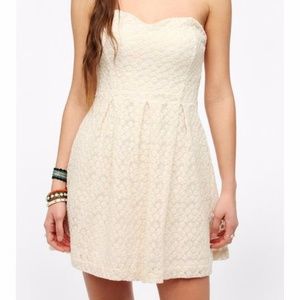 Urban Outfitters Cooperative white strapless dress